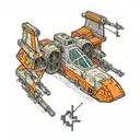 starwars x wing tattoo design idea