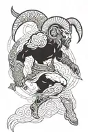 Aries god of war  tattoo design idea