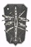 starwars x wing tattoo design idea