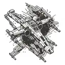 starwars x wing  tattoo design idea
