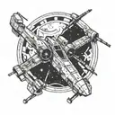 starwars x wing  tattoo design idea
