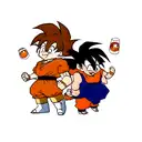 Goku y milk tattoo design idea