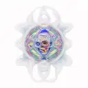 A surreal scene of a DMT molecule transforming into a digital code, exploring the intersection of consciousness and tech tattoo design idea