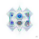 A surreal scene of a DMT molecule transforming into a digital code, exploring the intersection of consciousness and tech tattoo design idea