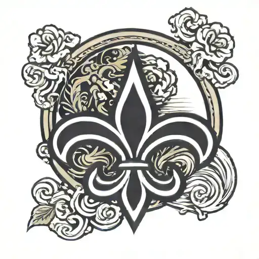 new orleans saints logo tattoo design idea