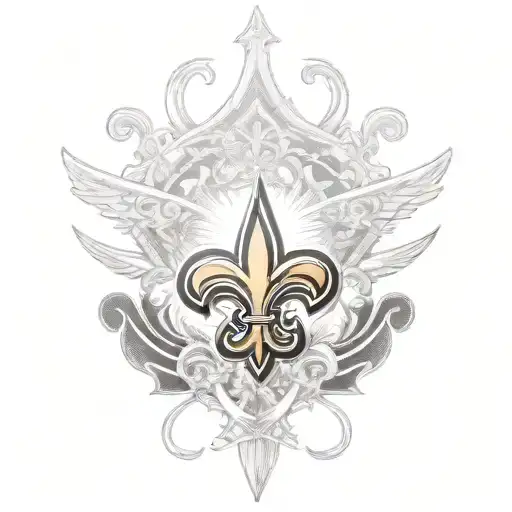 New Orleans saints logo tattoo design idea