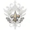 New Orleans saints logo tattoo design idea
