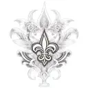 New Orleans saints logo tattoo design idea