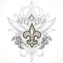 New Orleans saints logo tattoo design idea