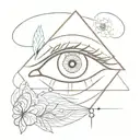 intuition eye tattoo design idea
