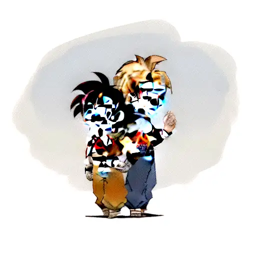 goku and vegeta tattoo design idea