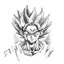 goku and vegeta tattoo design idea