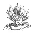 goku and vegeta tattoo design idea