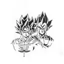 goku and vegeta tattoo design idea
