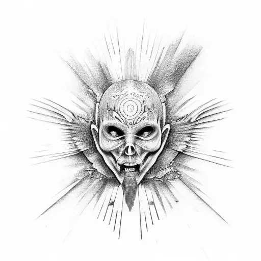 Icarus falling tattoo design idea