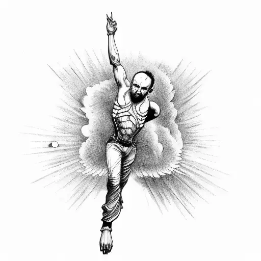 Icarus falling tattoo design idea