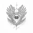 Icarus falling tattoo design idea