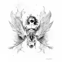 Icarus falling tattoo design idea
