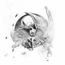 Icarus falling tattoo design idea