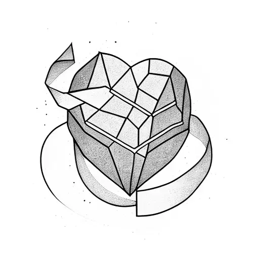 minimal heart tattoo design idea