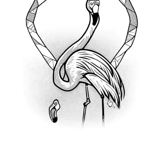 Geometric flamingo | Geometric tattoo design, Flamingo tattoo, Geometric  tattoo