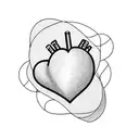 minimal heart tattoo design idea