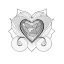 minimal heart tattoo design idea
