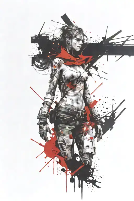 Lost in time and space in a spiritual dimension tattoo design idea