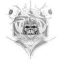 a tattoo with Battlestar Galactica, Lord of the Rings, Back to the Future, Ghostbusters and Guybrush Threepwood tattoo design idea