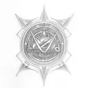 a tattoo with Battlestar Galactica, Lord of the Rings, Back to the Future, Ghostbusters and Guybrush Threepwood tattoo design idea