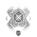 a tattoo with Battlestar Galactica, Lord of the Rings, Back to the Future, Ghostbusters and Guybrush Threepwood tattoo design idea