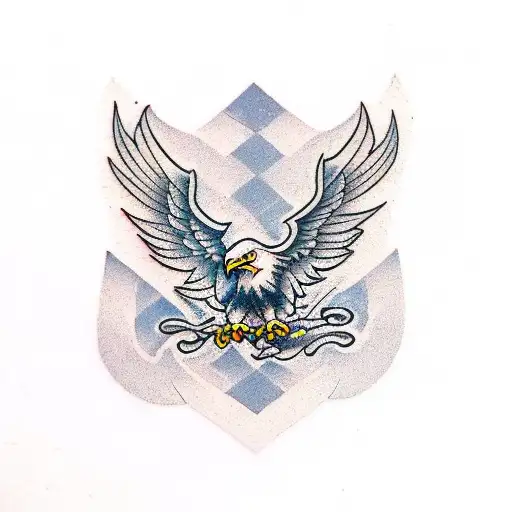 Vintage Eagle Temporary Tattoo