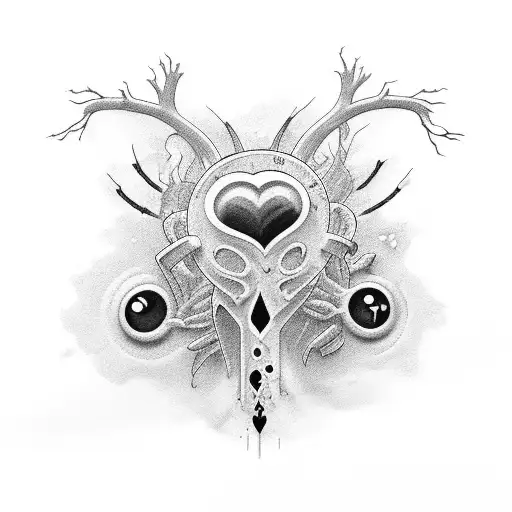 Heart Eye tattoo design idea