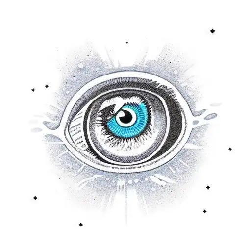 Space Eye tattoo design idea