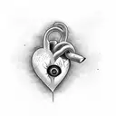 Heart Eye tattoo design idea