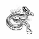 Snake with Smoke tattoo design idea
