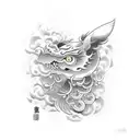 Smoke with Eye tattoo design idea