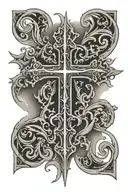 Negative Cross, with verse mark 9:23 tattoo design idea