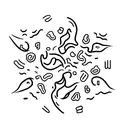 tiny red outline chilli pepper tattoo design idea