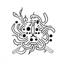 tiny red outline chilli pepper tattoo design idea