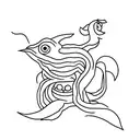 tiny red outline chilli pepper tattoo design idea