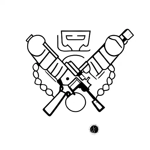 sport shooting, pistol, gun, precision, passion tattoo design idea