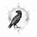 Crow tattoo design idea