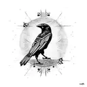 Crow tattoo design idea