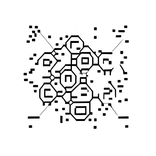 A minimalist tattoo of a binary code symbolizing the search for knowledge and education tattoo design idea