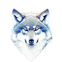wolf with pisces water and forest tattoo design idea