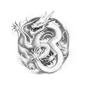 family of dragons  tattoo design idea