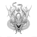 family of dragons  tattoo design idea