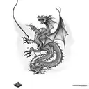 family of dragons  tattoo design idea