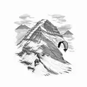 Paragliding over the Eiger Mönsch & Jungfrau Mountain tattoo design idea